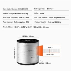 VEVOR Polyester Pulling Tape Mule Tape 1″ x 2103′ 6000 lbf Tensile Capacity
