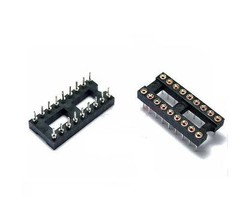 50pcs 18Pin DIP SIP Round IC Sockets Adaptor Solder Type gold plated machined