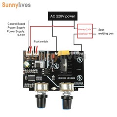 40A Spot Welder Control Board Adjustable Time Current Solid-State Relay Control