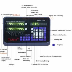 New TOAUTO Linear Scales 5um+DRO Digital Readout 2/3 Axis for Bridgeport Mill