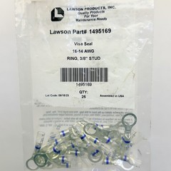 (Pack of 25) Lawson Visa Sea Wire Terminal 16-14 AWG Ring 3/8″ Stud 1495169