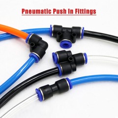 4-16mm Pneumatic Push In Fittings Connectors Air Water Hose Tube Plastic Joiner
