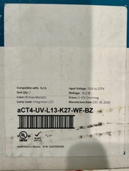 FX Luminaire CT4 UV LED Fixture 110–277V Bronze 2700K L13 0–10V NEW – See Desc.