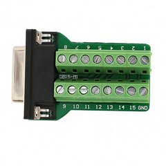 DB15 D-SUB Female Jack 15Pin Port to 2 Row 8 Position Terminal Breakout Board