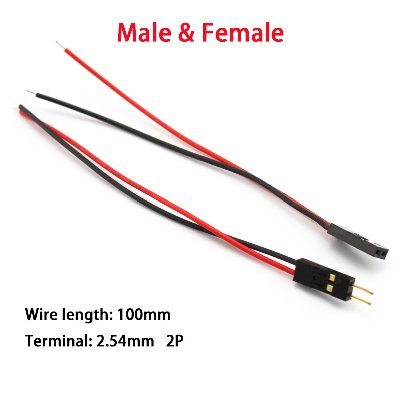 2 Pin Dupont Cables Male & Female Jumper Cable Lead 2.54mm Length 100mm
