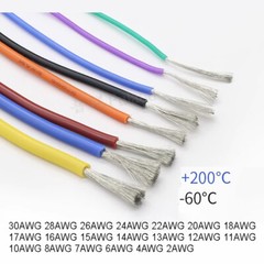 Flexible Silicone Cable Wire 2/4/7/8/10/11/12/13/14/15//16/17/18/20/22 – 30 AWG