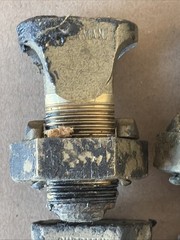 [Qty-4] BLACKBURN M250-350 T1/0-350 Brass Split Bolt Connectors _GOOD TAKE-OUTS!