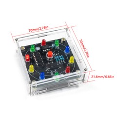 LED Electronic Lucky Rotary Kit NE555 CD4017 DIY Practical Soldering Practice
