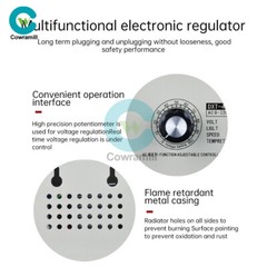 220V 4000W Adjustable Voltage Regulator Dimming SCR Temperature Speed Controller