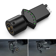 Truck Trailer 7 Blade 4 Pin Vehicle Plug Tester Wire Light Brake Towing Fuse LED