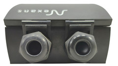 NEXANS LANMARK INDUSTRY IP65/67 OUTLET KIT 2 SNAP-IN CATEGORY 6A BLACK WALL BOX