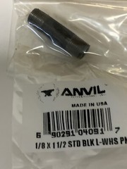 24-Anvil Beck 1/8in MPT x 1/8in Dia. x 1-1/2in L Black Steel Pipe Nipples