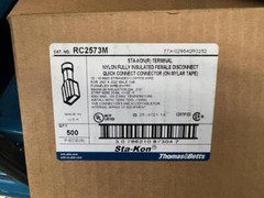 T&B ABB RC2573M YELLOW NYLON 12-10awg FEMALE DISCONNECT 500pce MYLAR REEL