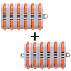 XHF 31PCS Conductor Compact Connectors Lever Wire Nuts, 30 PCS, Orange