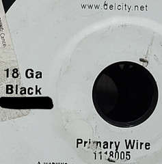Del City #18awg GPT SAE J1128 Automotive Wire Cable Primary Wire Black /100ft