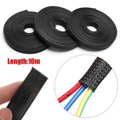 Braided Wire Wrap Cord Protector Nylon Sleeve Storage Pipe Tube Cable Expandable