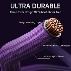 Cable de extensión para fuente de alimentación, 30 cm de longitud con peines US