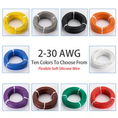 2AWG-30AWG Ultra Flexible High Temperature Tinned Copper Wire Silicone Wire New