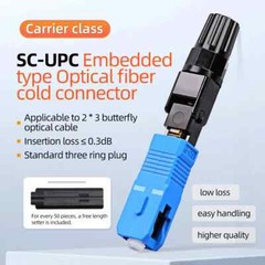 100Pcs Splicer Fiber Optic Connector For SC-APC SC-UPC FTTH Embedded Leather