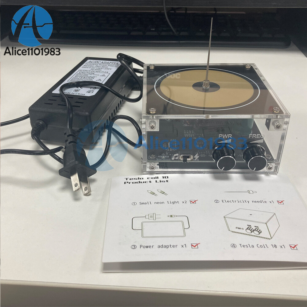 Bluetooth Music Tesla Coil AC110-240V 120W 10cm High Frequency Voltage Pulse