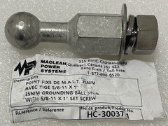 MACLEAN POWER SYSTEMS HC-30037-1 GROUNDING BALL STUD 5H 25mm 5/8″-11 THREAD NEW