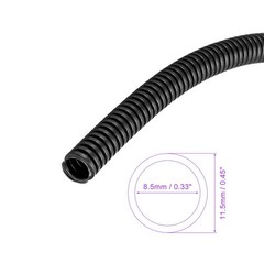 11.5mmx8.5mmx11m PP Non-Split Corrugated Tubing Indoor Outdoor