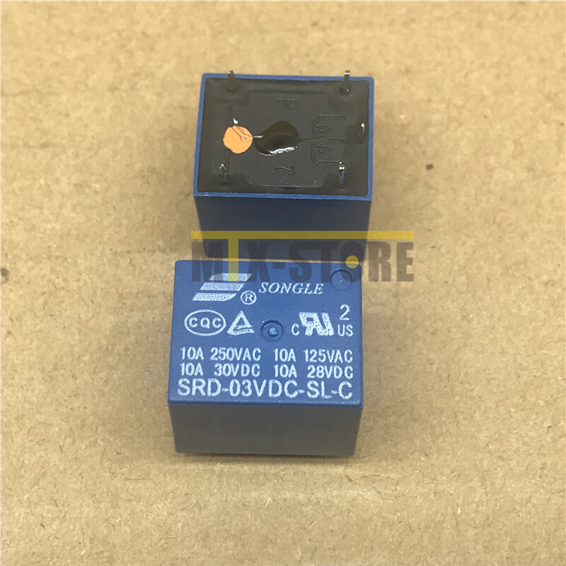 10pcs SRD-03VDC-SL-C 3V DC SONGLE Power Relay SRD-03VDC-SL-C PCB Type