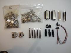 Lot of 50+ new connectors ODU AMP DSR L-Com DB9 SCSI