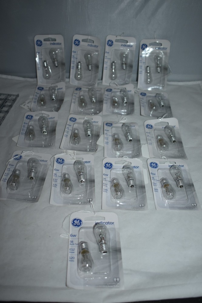 10 GE Clear S6 Light Bulbs 6W 120V Candelabra Base 15820 Specialty Mini Bulb