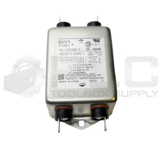 NEW CORCOM 6VV1 F7251 POWER LINE FILTER 6A 120-250V 50/60HZ