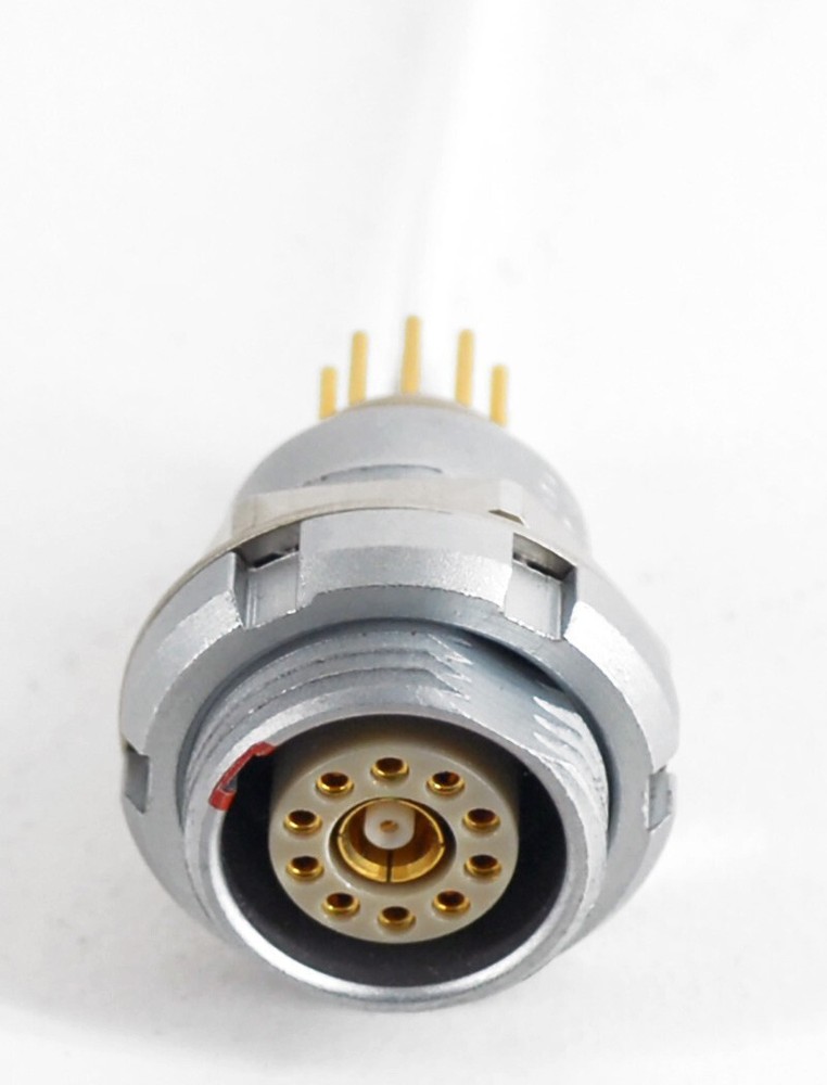 1) New Genuine LEMO ECG.2B.810.CLN2 Panel Mount Connector 10 LV+ 1 CoAx Contacts