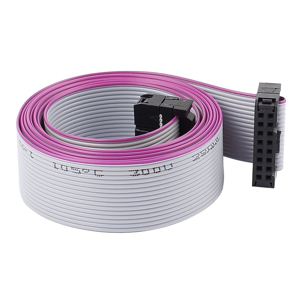 1Pcs 2.54mm Pitch IDC 16 Pin Dual Female Connector Flat Ribbon Cable Wire