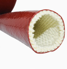 Silicone/Fibreglass Fire Sleeving HIGH TEMP Sleeve Insulating Hose Red Φ4-130mm