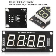 LED Digital Display Module 0.56in Screen 4 Digit 7 Segment PCB Board TM1637