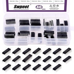 40Pcs 20 Different Types 74HCxx and 74LSxx Series Logic IC Assortment Kit wit…