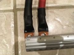 Six 1/0 AWG 0 Gauge Copper Battery Cable (14″) & Copper Lugs – Solar/Inverter