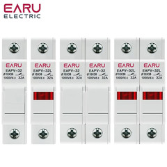 1P 2P Parallel Din Rail DC Fuse Holder 10*38Mm High Voltage Solar PV 1000V Base