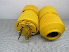 General Electric 20A.600VAC L9 Twist Lock Male Plug Lot of 2