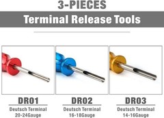 Contact Removal Tools, DT Series, Terminal Extraction Tool Kit for Solid Contact