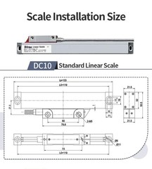 2/3/4 Axis Digital Readout dro System Linear Scale DC10 Model 130mm-1020mm 5um