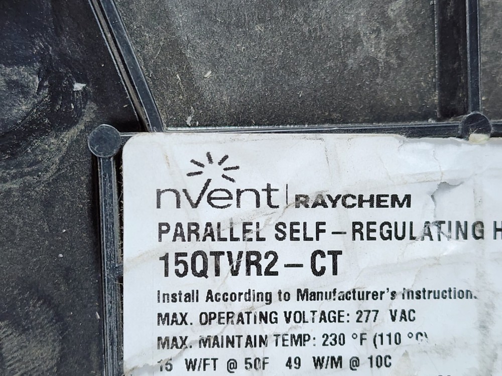 nVent/Raychem 15QTVR2-CT QTVR Self-Regulating Heating Cable 15W/Ft 200-277V /1ft