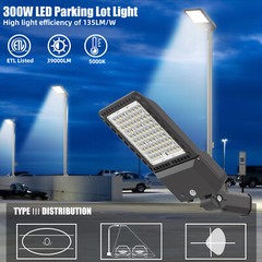300W LED Shoebox Area Light Commercial Street Parking Lot Pole Lamp 5500K IP65