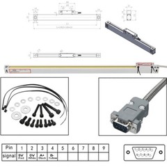 Digital Readout DRO Linear Kit Glass Scales Encodor for 9×42 Bridgeport Mill US