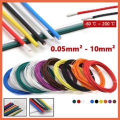 PTFE Cable Wire 0.05/0.08/0.12/0.15 to 10mm² Flexible Silver Plated Copper Audio