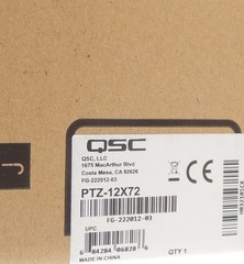 QSC PTZ-12X72 Conference Camera NO Power Cord 12VDC 12W – NEW Surplus!