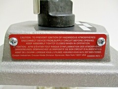 EATON, CROUSE-HINDS, DSD926 SA, FRONT OPERATED SELECTOR SWITCH COVER ASSEMBLY