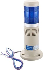 BAOMIAN 24V DC Industrial Signal Tower Light Buzzer Blue LED Continuous Warning
