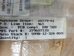 279607133 AEG ERF 320 Circuit Card Assembly 5998-12-324-0026
