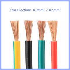 Single Core RV Flexible Wire Pure Copper Cores PVC Electrical Cable 0.3-0.5mm²