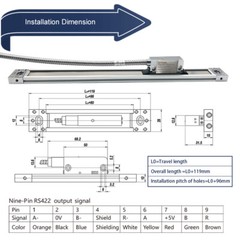 1UM Magnetic Scale Digital Readout 3Axis 2Axis DRO Display fo CNC Milling Lathe